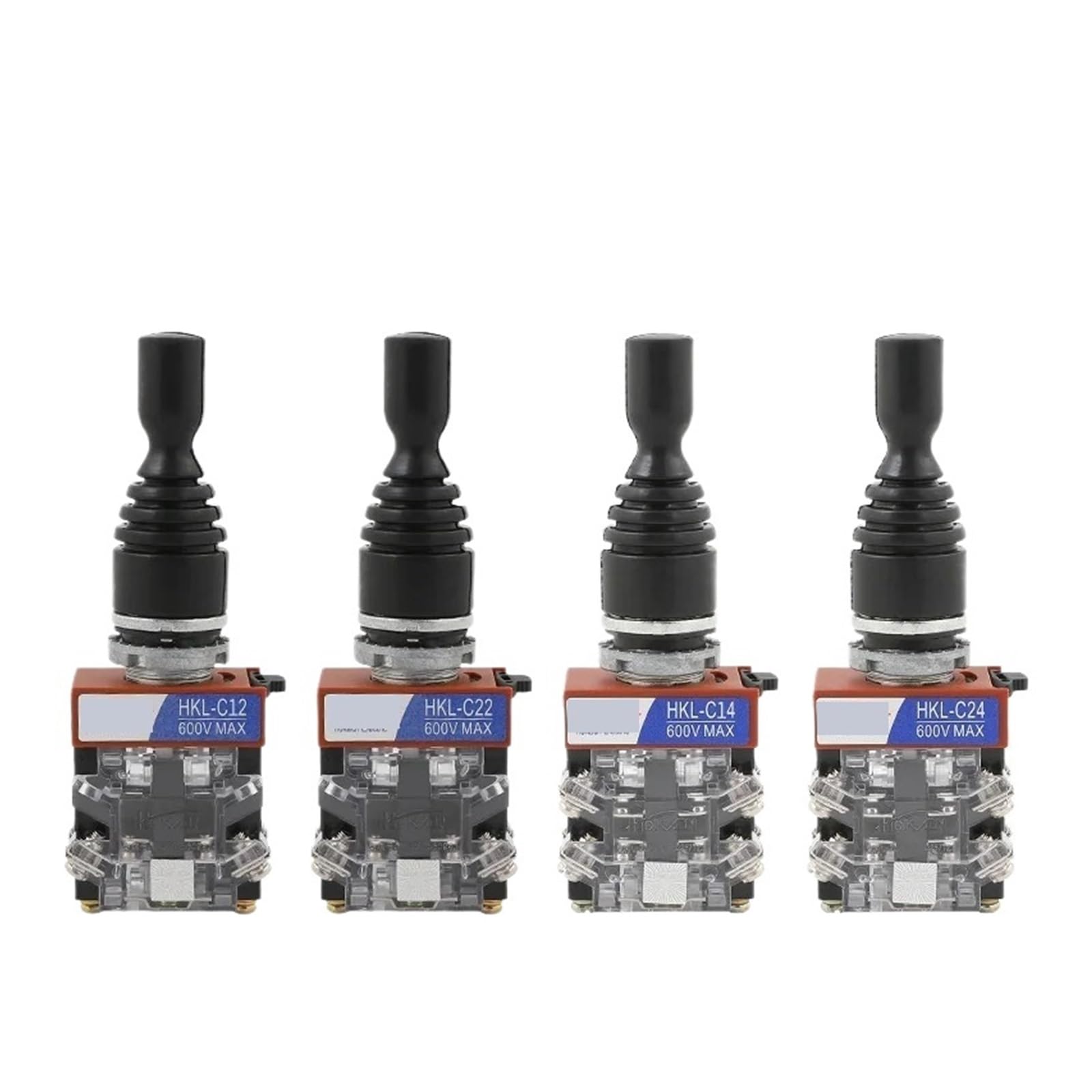 Kreuz-Schalter 22-mm-Industrie-Master-Monolever-Joystick-Schalter mit 2 4-Wege-Positionen, selbstsichernder, verriegelnder Momentan-Kreuzschalter, 2 4 Schließer Kreuz-Wippschalter(2Way Momentary 2NO)