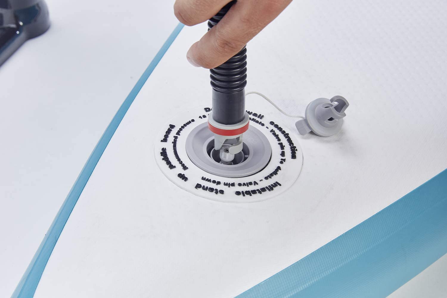 Hochdruck Pumpe für Stand up Paddle Boards – Doppelhubfunktion – Spare Zeit und Kraft beim Aufpumpen deines SUP-Board – leichte SUP-Pumpe in schwarz - für alle SUP Board Marken passend – langlebig