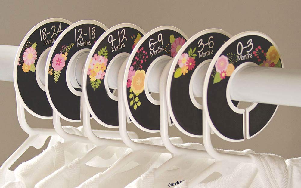 Closet Doodles Baby Clothing Dividers – Set Of 6 Floral Dividers For 1.25" Rods