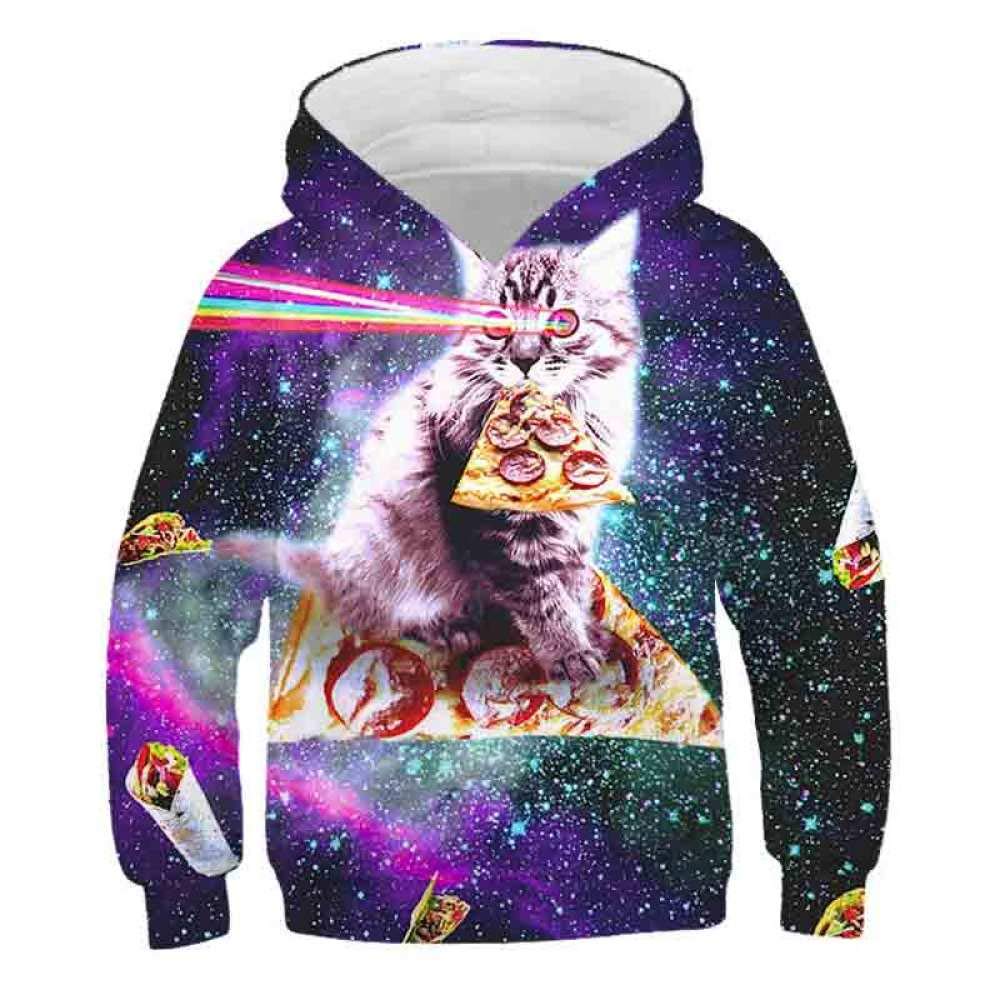 Sweatshirt décontracté chat 3D vêtement enfant pull à capuche cadeau mignon - 4