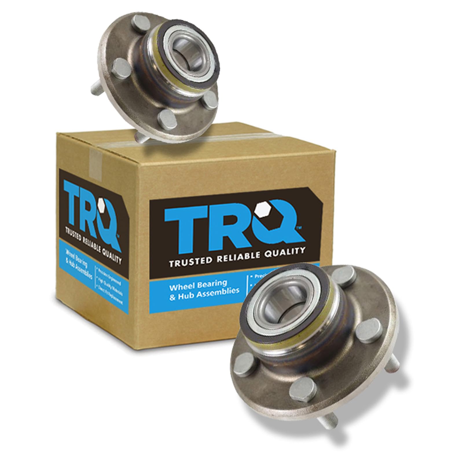 TRQ Front Left and Right Wheel Bearing and Hub Assembly Set 2 Piece