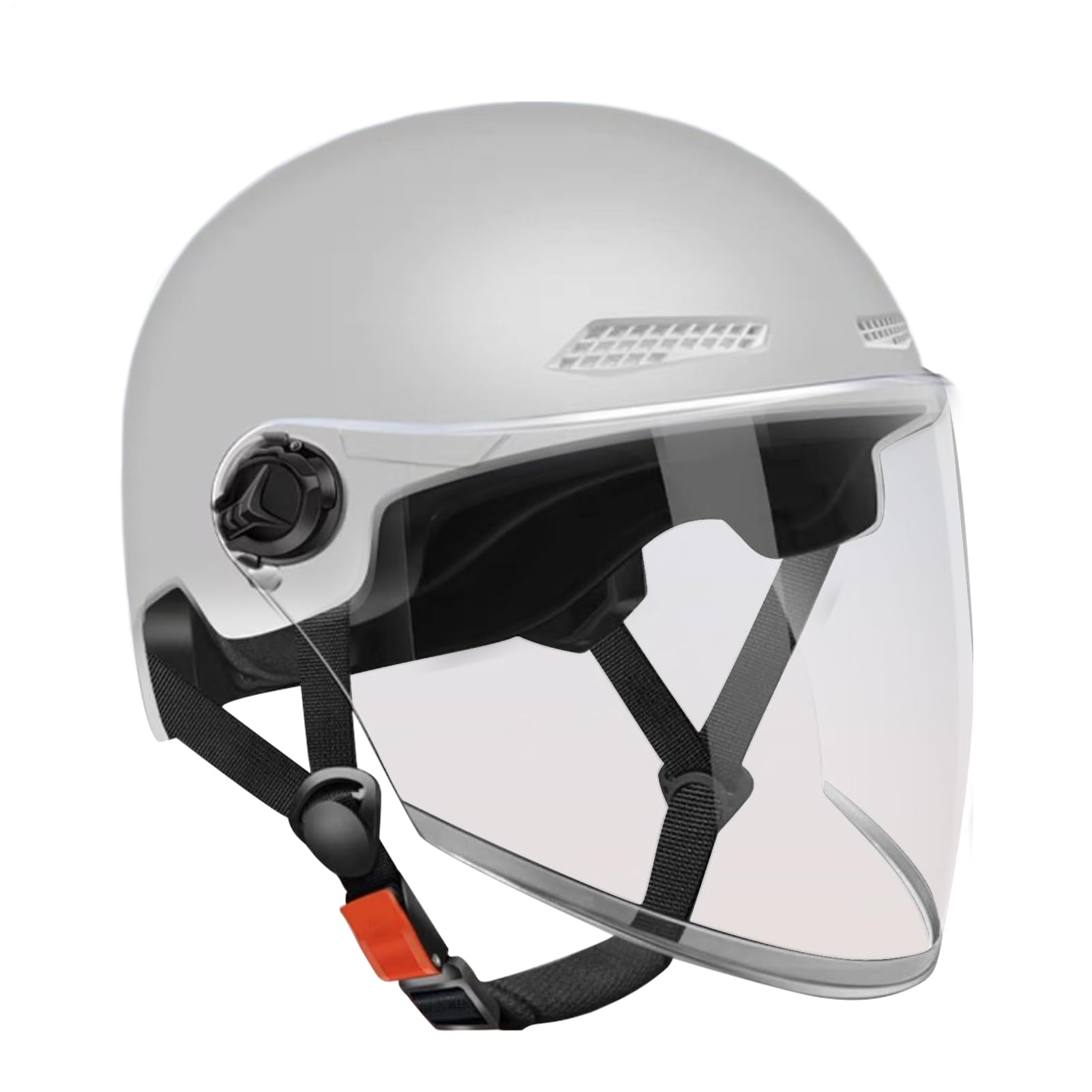 Casco semiabierto con liberación rápida para evitar tirones en scooter 8