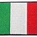 EmbTao Italy Flag Embroidered Patch Italian Iron On Sew On National Emblem
