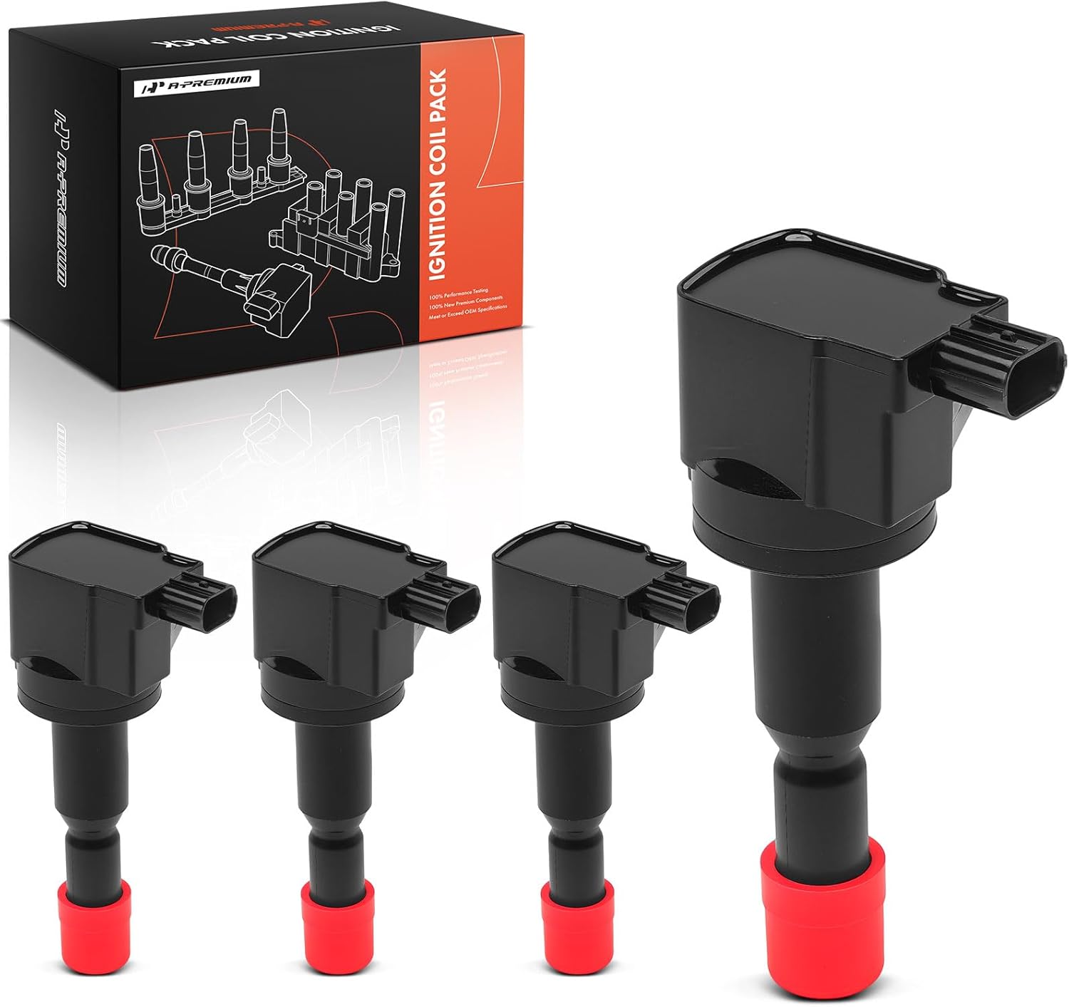 A-Premium Engine Ignition Coil Packs Compatible with Honda Fit 2007-2008 I4 1.5L 4-PC Set
