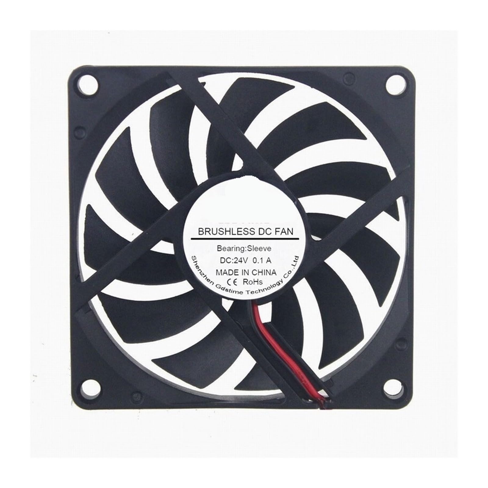 JJKKOZVQF 2 Pieces DC 24V Two Wires 2Pin 8cm 80x80x10mm Brushless DC Cooling Fan 80mm x 10mm 8010