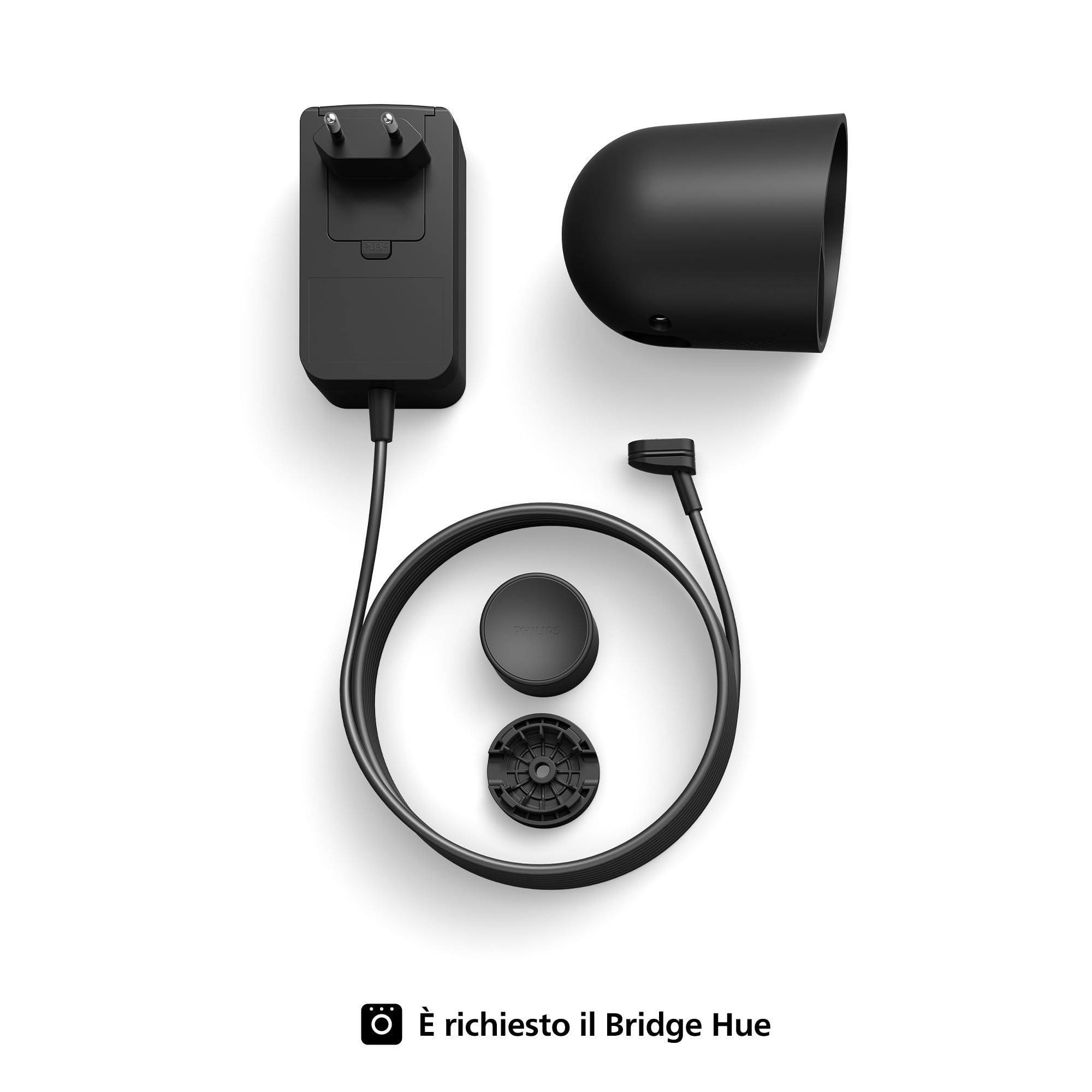 Philips Hue Secure, Telecamera di sicurezza con cavo, Nero