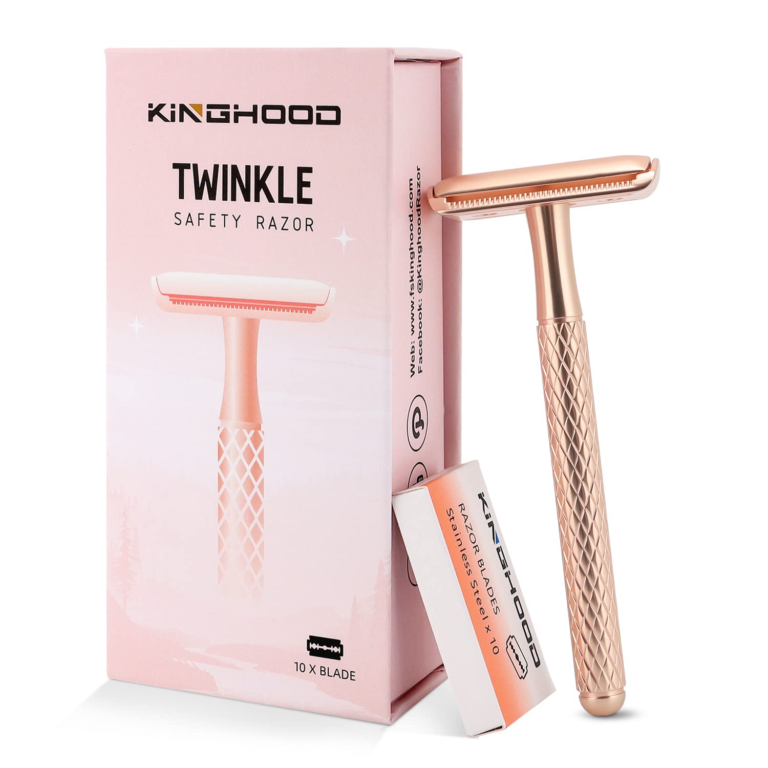 KINGHOOD Twinkle Series Zero Waste Shaving Razors for Men and