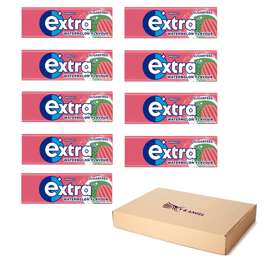 Extra Chewing Gum 9 x Sugar Free Selection Fresh Watermelon Little Moments of Refreshment - Sold by VR Angle