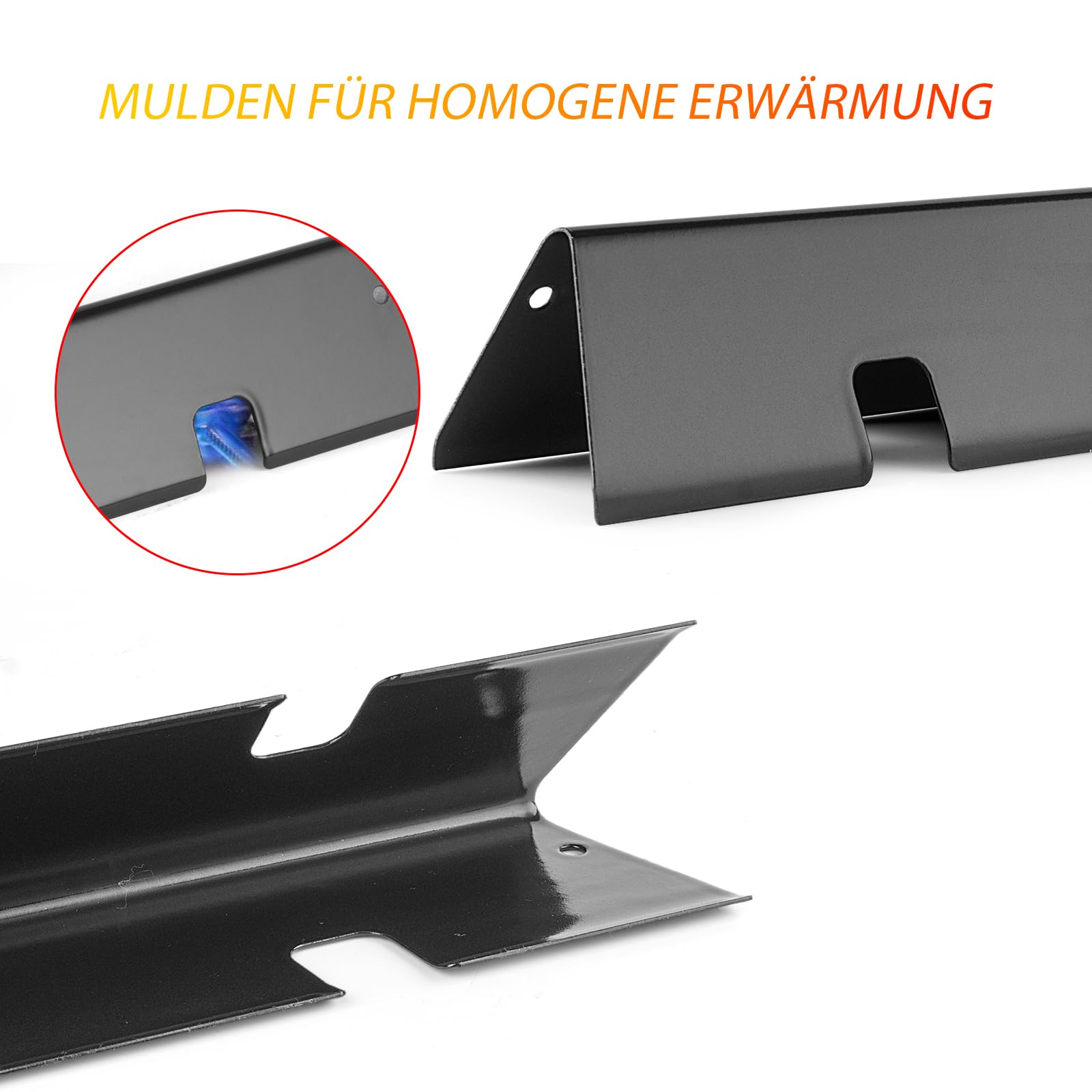 7636 Flavorizer Bars für Weber Spirit I&II 300, 38,9CM 67046 Aromaschienen für Weber Spirit GS4 und Spirit E310/320 S310/320 Grills(mit vorderen Bedienknöpfen),Heizplatte Ersatz, Flammenschutz