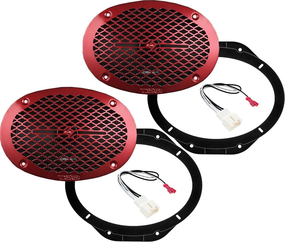 DS18 Speakers 6X9 inch for Ford F-250/F-350/F-450/F-550 2017-2024 Upgrade Kit - Pair of Pro Series with Adapters and Harness, Mid-Range Loudspeakers Car Audio Front Door Speaker PRO-X694BM