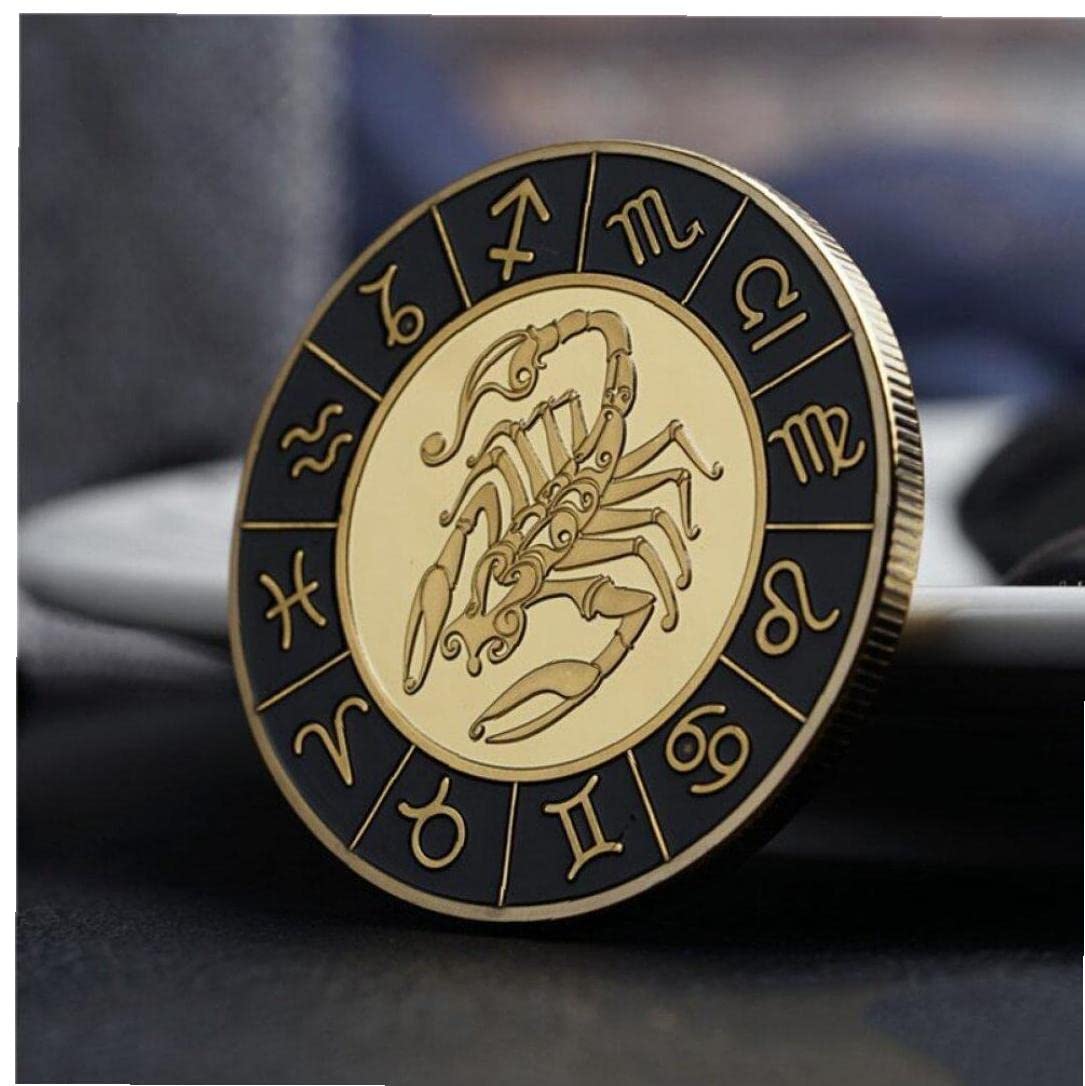 Amazon.co.jp: 12星座 記念硬貨 記念コイン 金メッキ ブラック ダイヤモンド入り 収集コイン 抽象 芸術 ゾディアック コインセット  ホーム デコレーション クラフト ギフト : ホビー
