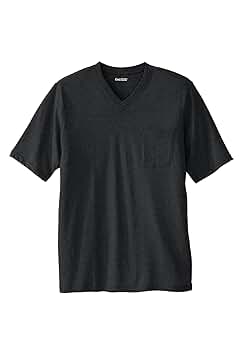 KingSize Men's Big & Tall Shrink-Less Lightweight V-Neck
