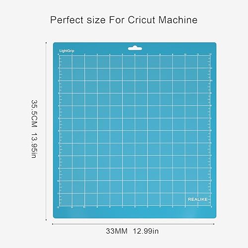 Miniatura 2 de REALIKE LightGrip - Alfombrilla de corte compatible con Cricut Maker 4Maker 3MakerExplore 43Air 2AirOne, paquete de 2 alfombrillas de 12 x 12