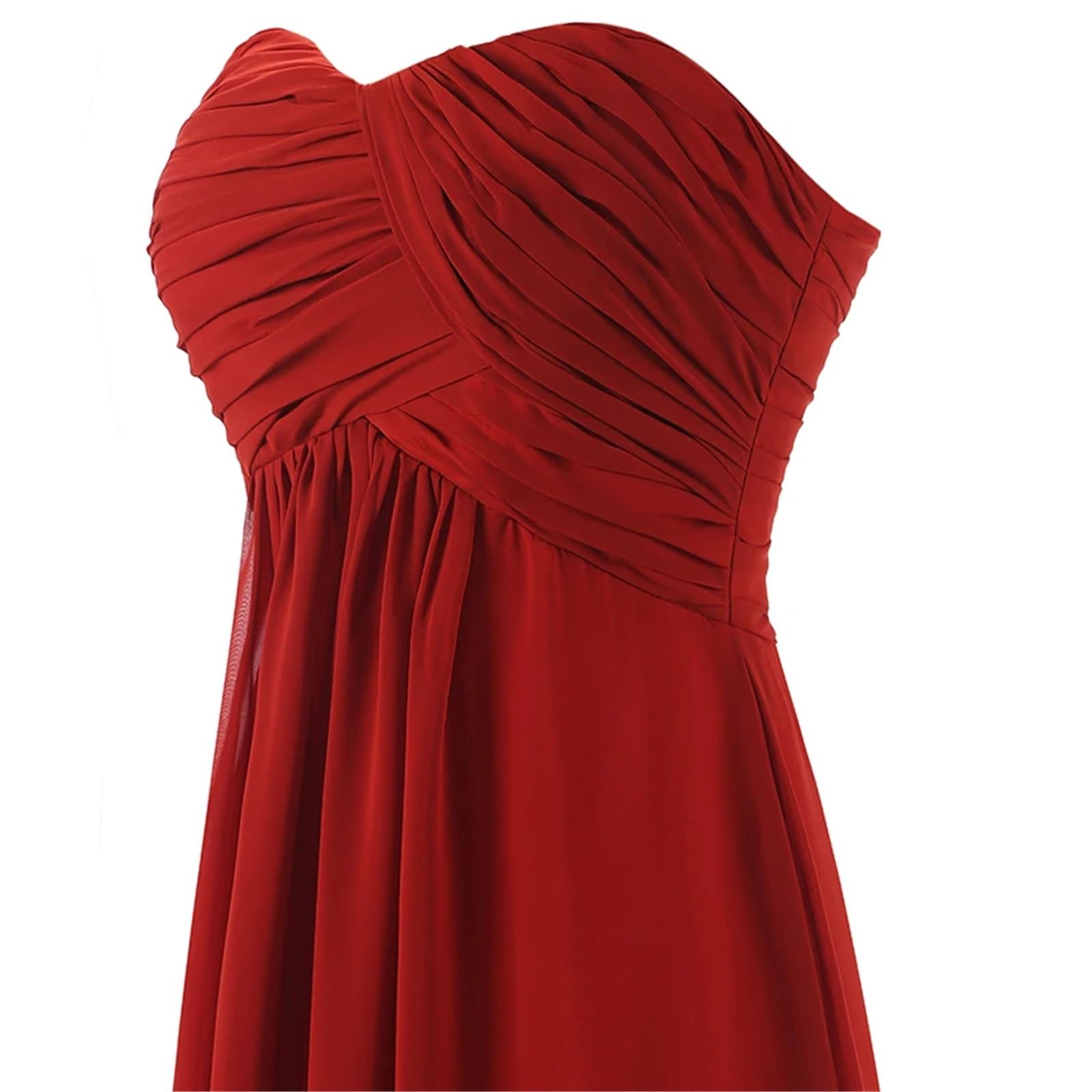 Vestido de Dama de Honor Largo sin Tirantes de Talla Grande en Color Rosa Burdeos, Vestido de Fiesta de Boda y graduación(NO.77 Grape Purple,12)