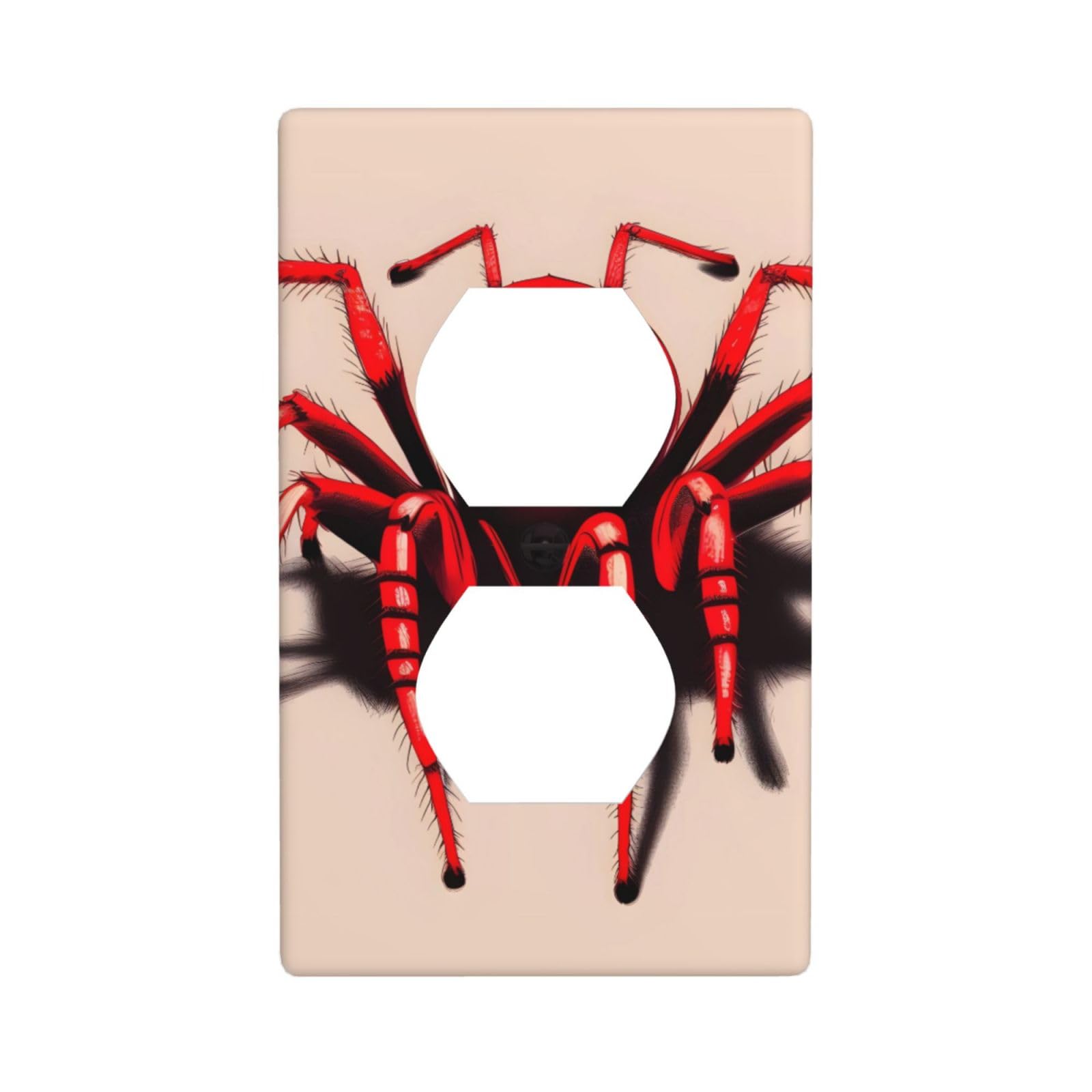 Cute Little red Spider Decorative Switch Plate Cover-Unbreakable Polycarbonate Wall Plate for Home Office, 1 Gang with Screws