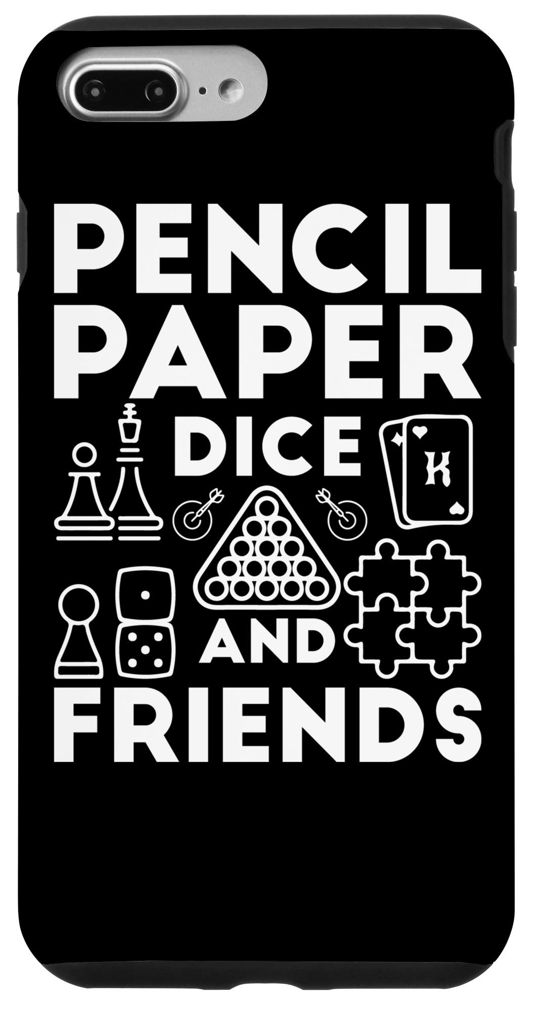 iPhone 7 Plus/8 Plus Pencil Paper Dice And Friends Board Game Case