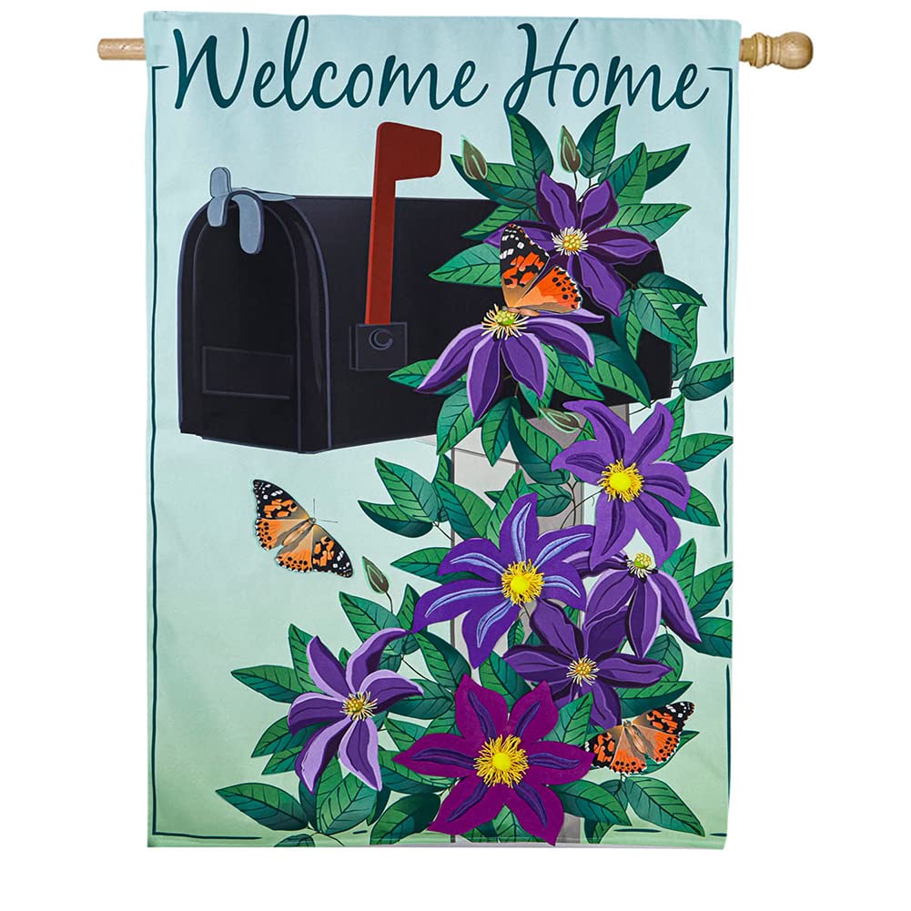 Drapeau de maison en lin extérieur Evergreen, grand drapeau décoratif double face - 2