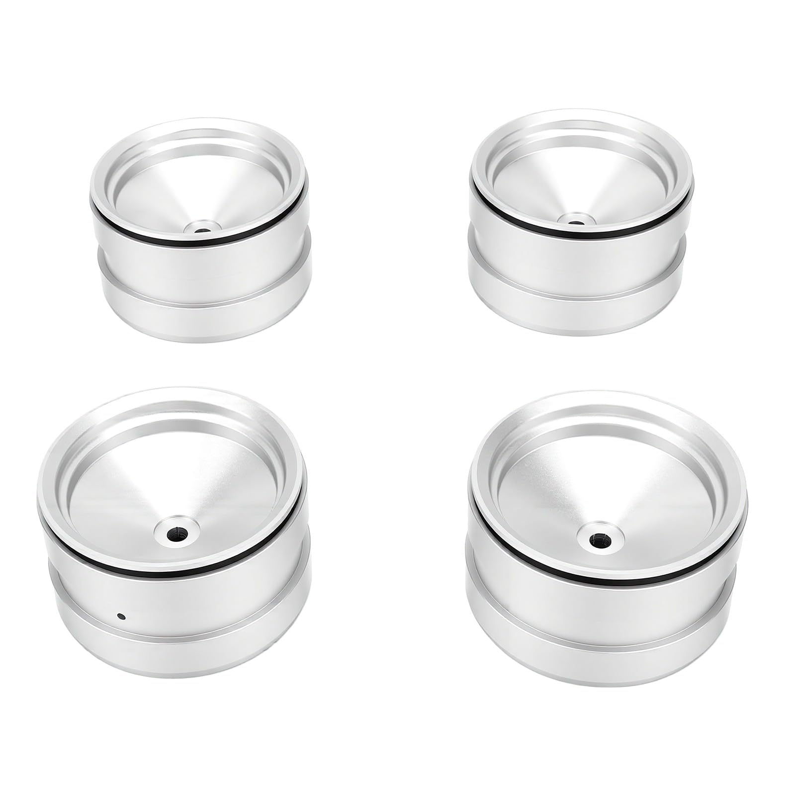 Stop Aluminium 4 szt. 2,2 Cala 1/10 Piasty kół Gąsienic RC (SILVER)