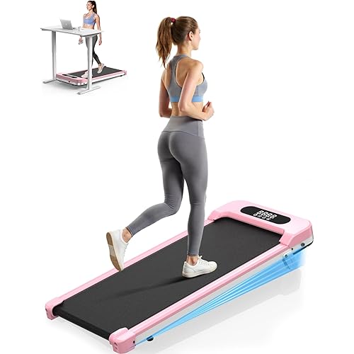 Walking Pad with Incline, Folding Treadmills for Home Office, Ultra Quiet <45dB Under Desk Treadmill, Portable Treadmill Compact for Small Spaces, Walking Pad 300+ LB Capacity, Safety Lock