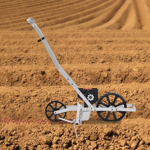 Semoir en aluminium à une rangée avec roue pour potager - 7