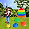 61wvadmu6yl - 10 PCS Stepping Stones Balance Obstacle Course for Kids, Indoor Outdoor Sensory Play Equipment Helps Build Coordination and Stability, Non-Slip Textured Surface and Rubber Edging