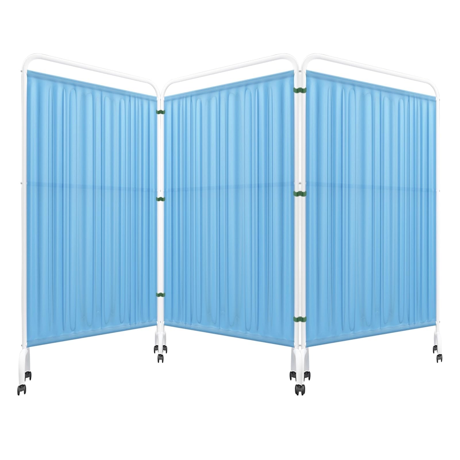 Cloisons de séparation de 1,8 m avec roulettes paravent médical pliable 3 pièces