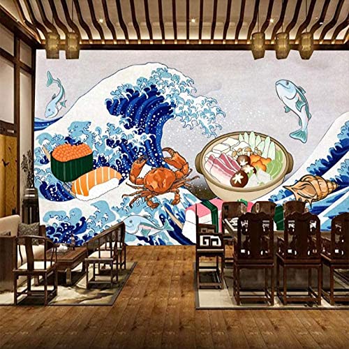 Papier peint photo mural sushis pour une ambiance de restaurant japonais