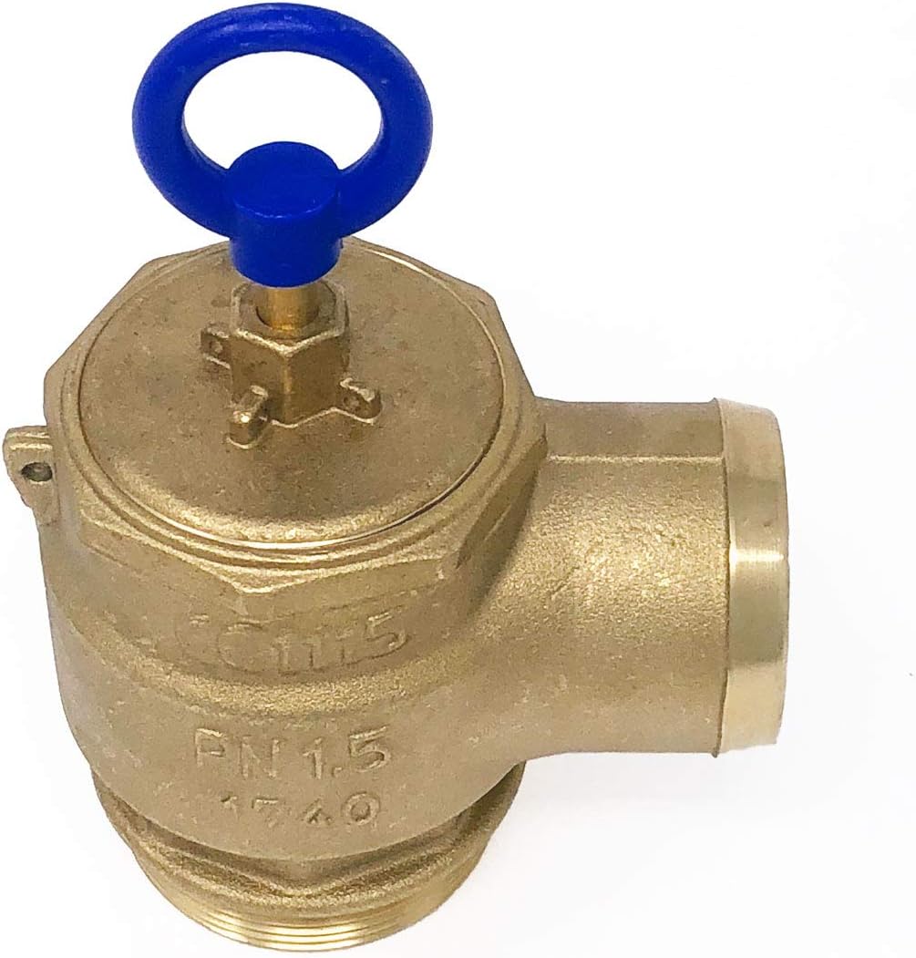 Brass Pressure Relief Valve, 300 CFM, 2" Diameter, Fully Adjustable, Non-Code (1050-0000 RIV)