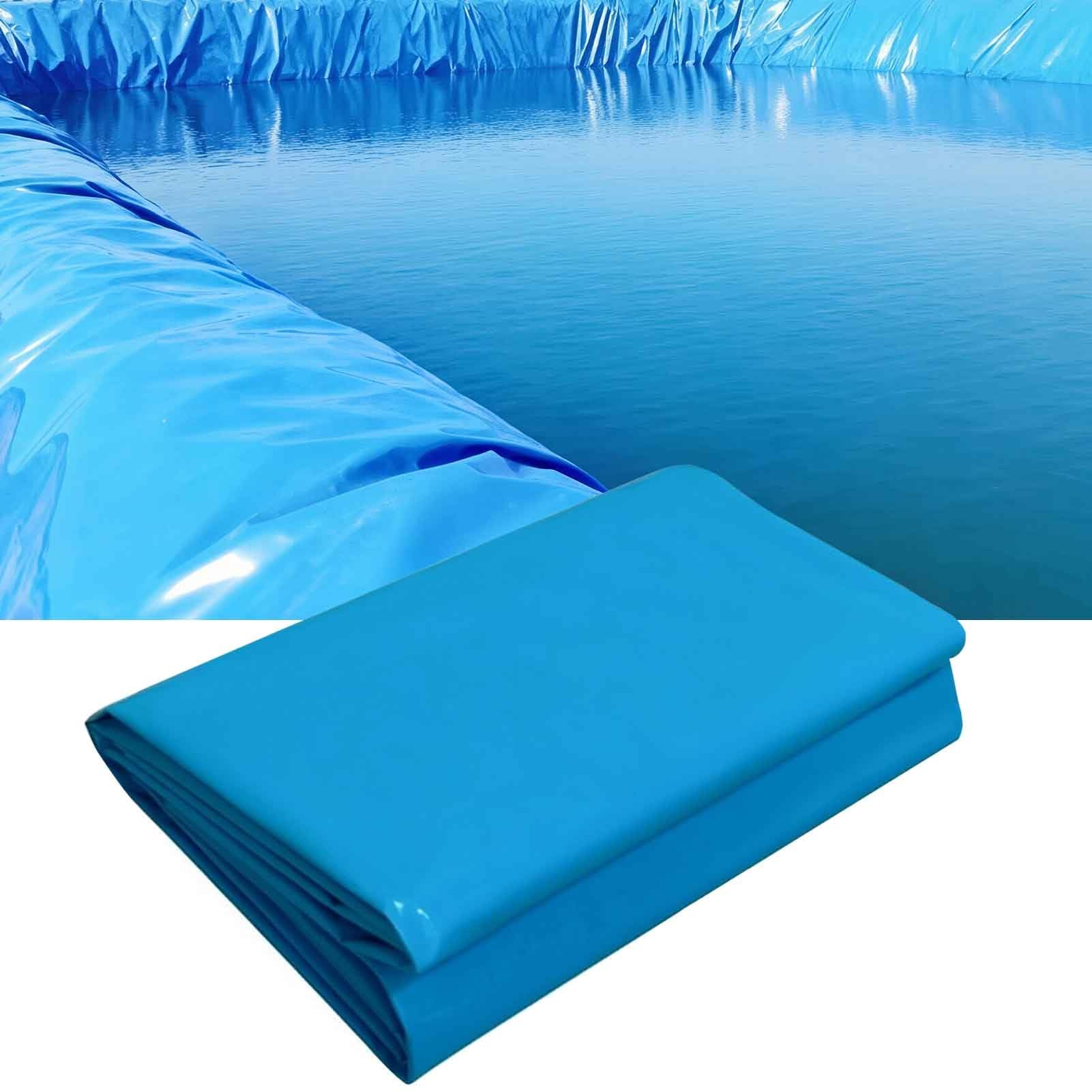 DMCHENGMA Flexible HDPE Pond Liner 6 Mil Thick - UV & Tear Resistant Blue Pool Lining for Fish Ponds & Water Features - Waterproof Pond Tarp(2x5m(6.5x16.4ft))