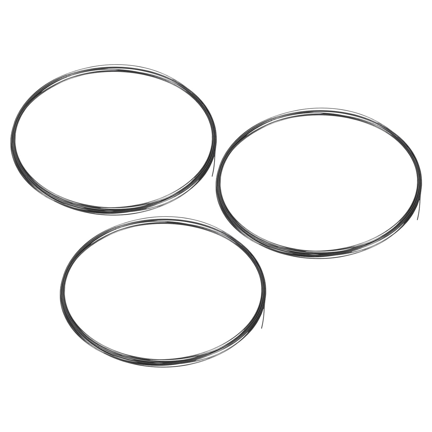 Pack of 3 Tungsten Wire, 99.95% High Purity, Tungsten Wire, 0.05 mm Diameter x 3 m Length, Tungsten Thread, Metal Spool for Light Bulb Production, Electronics Industry