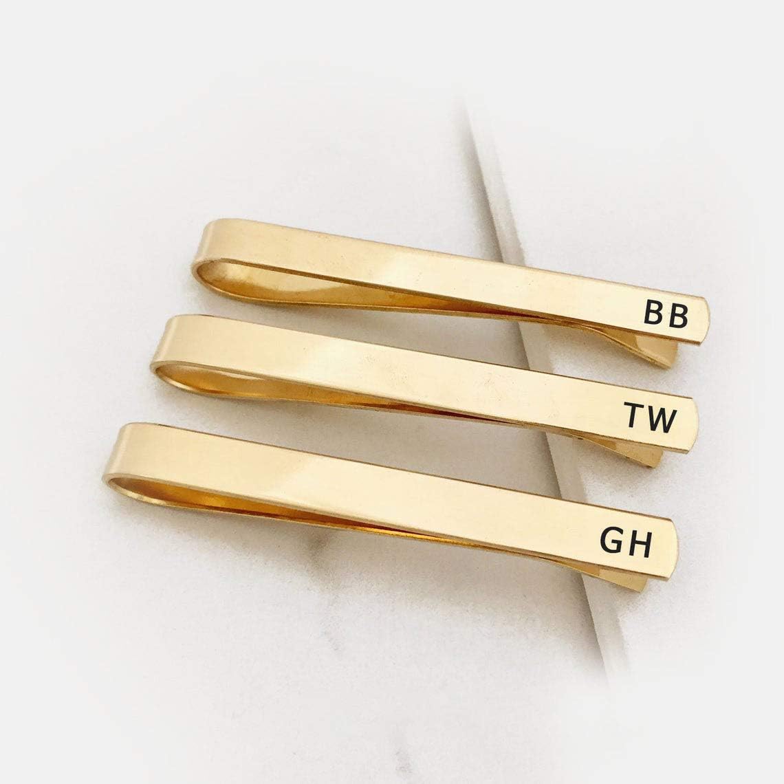 LONAGO Tie Clip Personalized Custom Engraved Tie Bar Pin Slide Stainless Steel for Men Dad Wedding Gift Groomsmen image 3