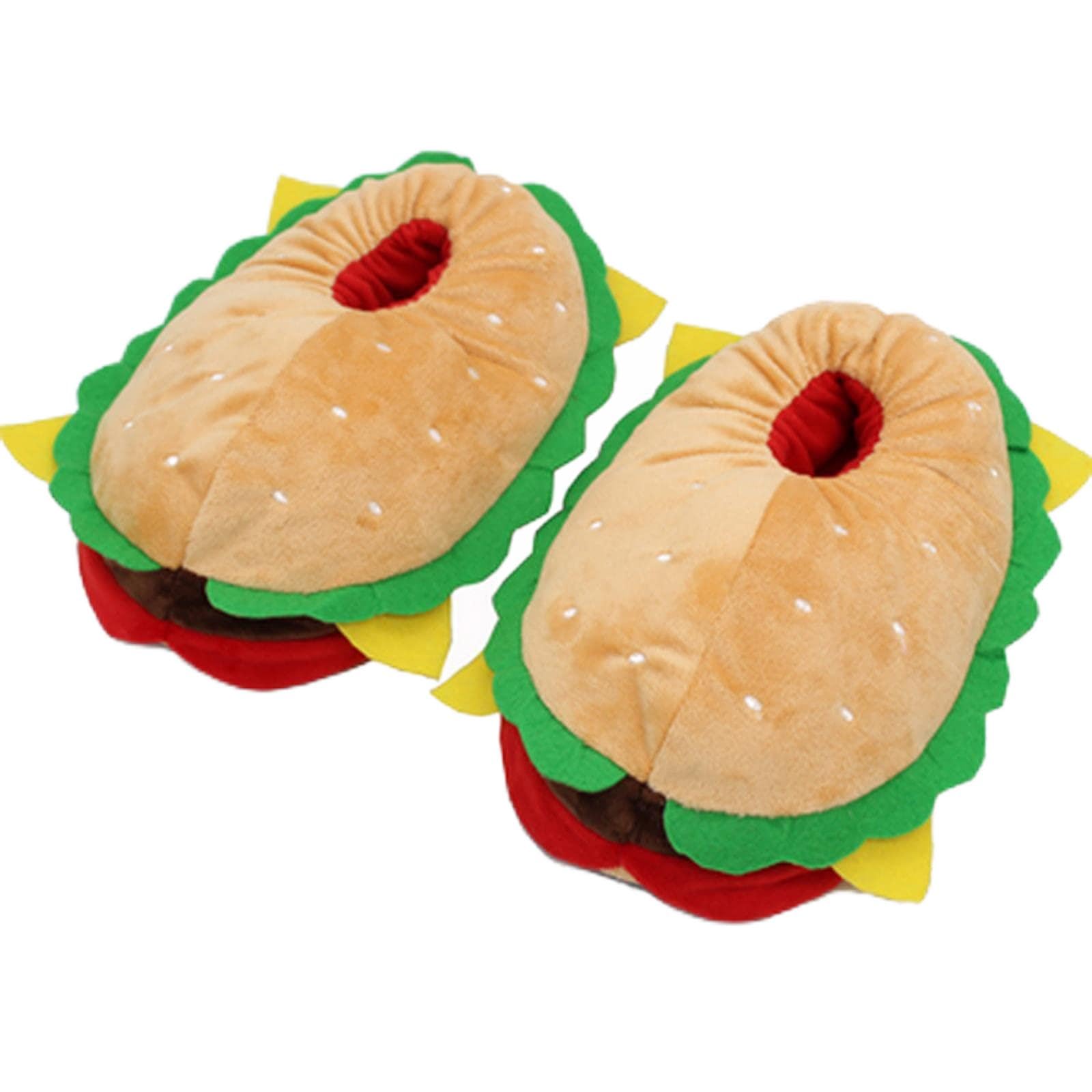 HIHELO Damskie kapcie zimowe urocze domowe kapcie miękkie ciepłe bawełniane podłogowe dziecięce kapcie damskie urocze kapcie hamburger kapcie