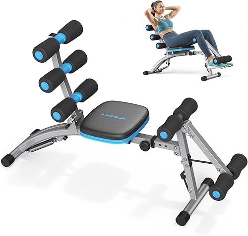 Miniatura 10 de MERACH Máquina de abdominales, entrenador de abdominales ajustable multifuncional, banco de entrenamiento abdominal para gimnasio en casa, máquina