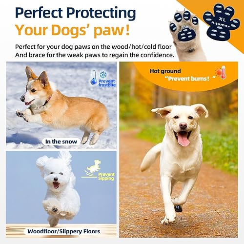 Miniatura 2 de Protector de patas de perro, almohadillas de tracción, fundas para patas de perro, calcomanías para pies en verano calienteinvierno frío, zapatos de