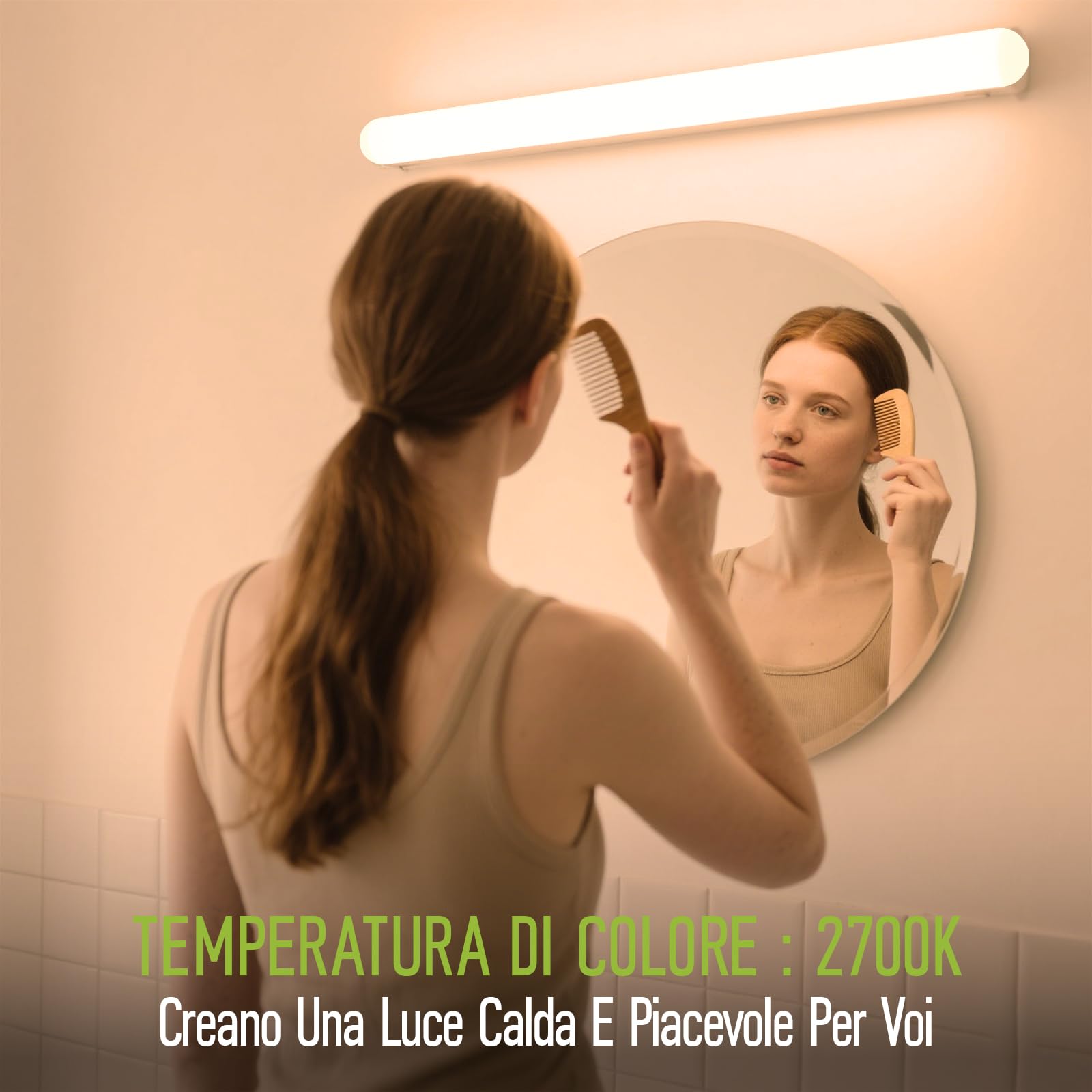 Lampadina LED S14D 12W Equivalente a 90W 1100LM Bianca Calda 2700K Lampadina LED Lineare Ø30mm x 500mm Angolo di Diffusione 180° Non Dimmerabile 230V PC