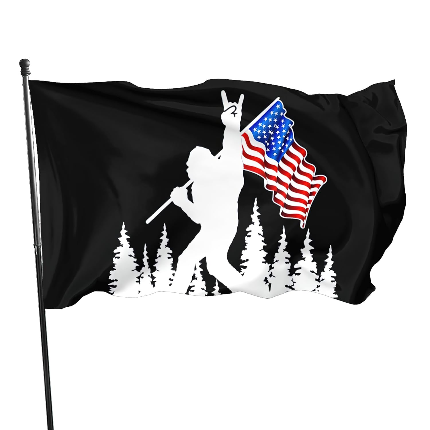 Amazon.com : Niprden Funny Big-foot Flag Black Background 3x5 Ft