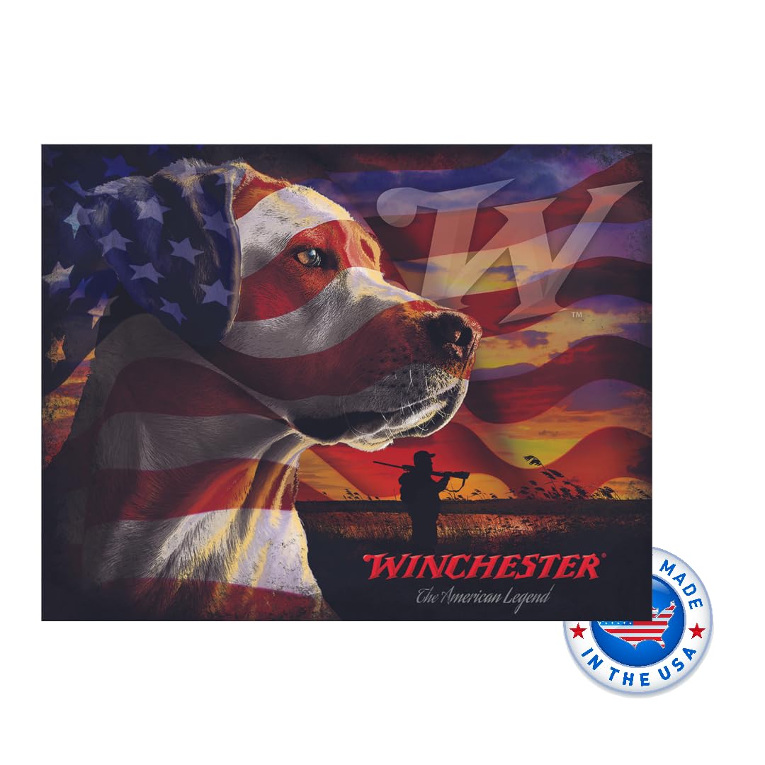Plaque en étain Winchester motif chien panneau métallique décoratif rétro vintage nostalgique