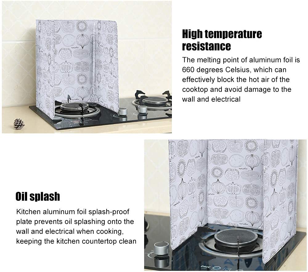 Anti Splatter Guard, Kitchen Cooking Frying Pan Oil Splashing Screen Cover Anti Splatter Printing Vegetables Splatter Screens Kitchen Tools