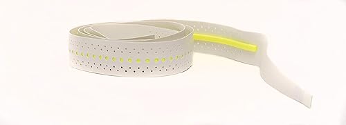 Miniatura 2 de ShockOut Dual Pro Grip + Overgrip (blancoamarillo) - Sistema combinado de absorción de impactos y mejora de agarre para deportes de raqueta