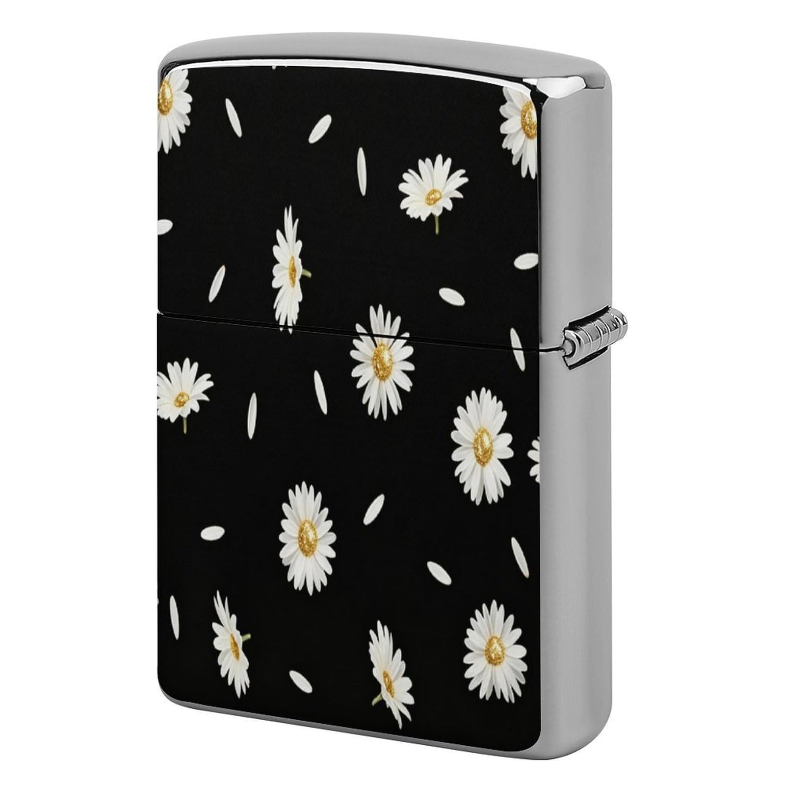 Btcowzrv Style Golden Daisy Metal Lighter Case Sleeve Cover Holder
