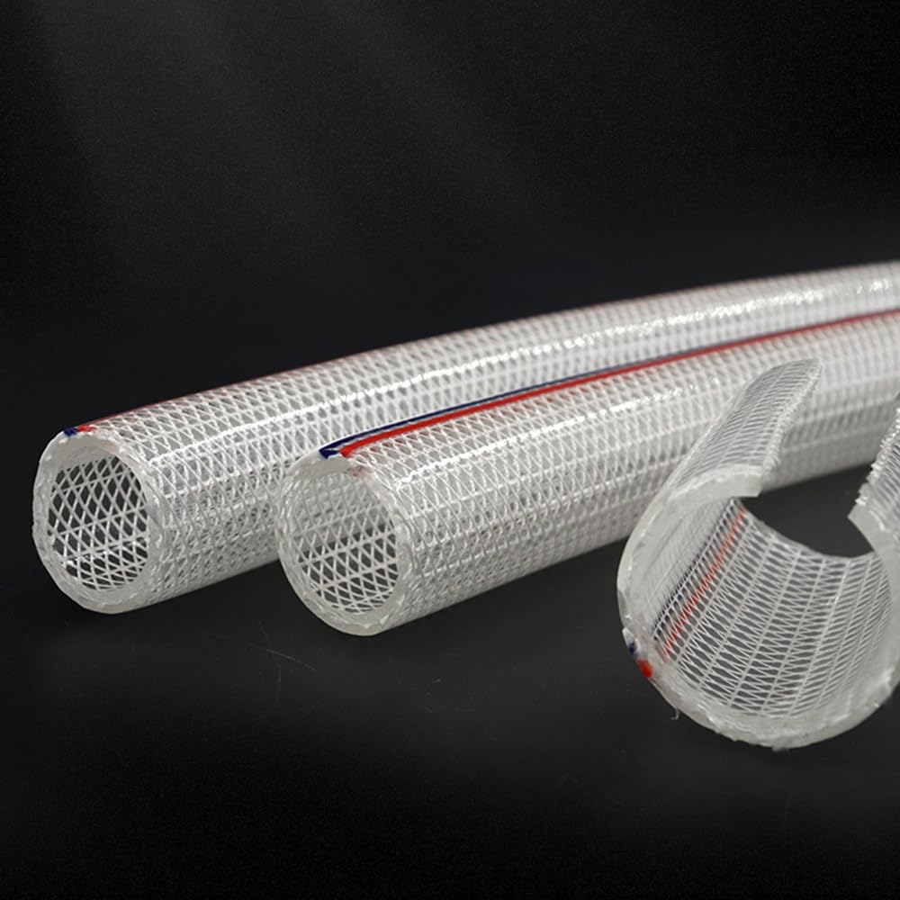 gomma flessibile Tubo flessibile rinforzato con fibra di PVC Tubo di cloruro di polivinile Tubi idraulici trasparenti a rete intrecciata Tubi dell'acqua da 1 metro elastico di drenaggio (Color : ID 3