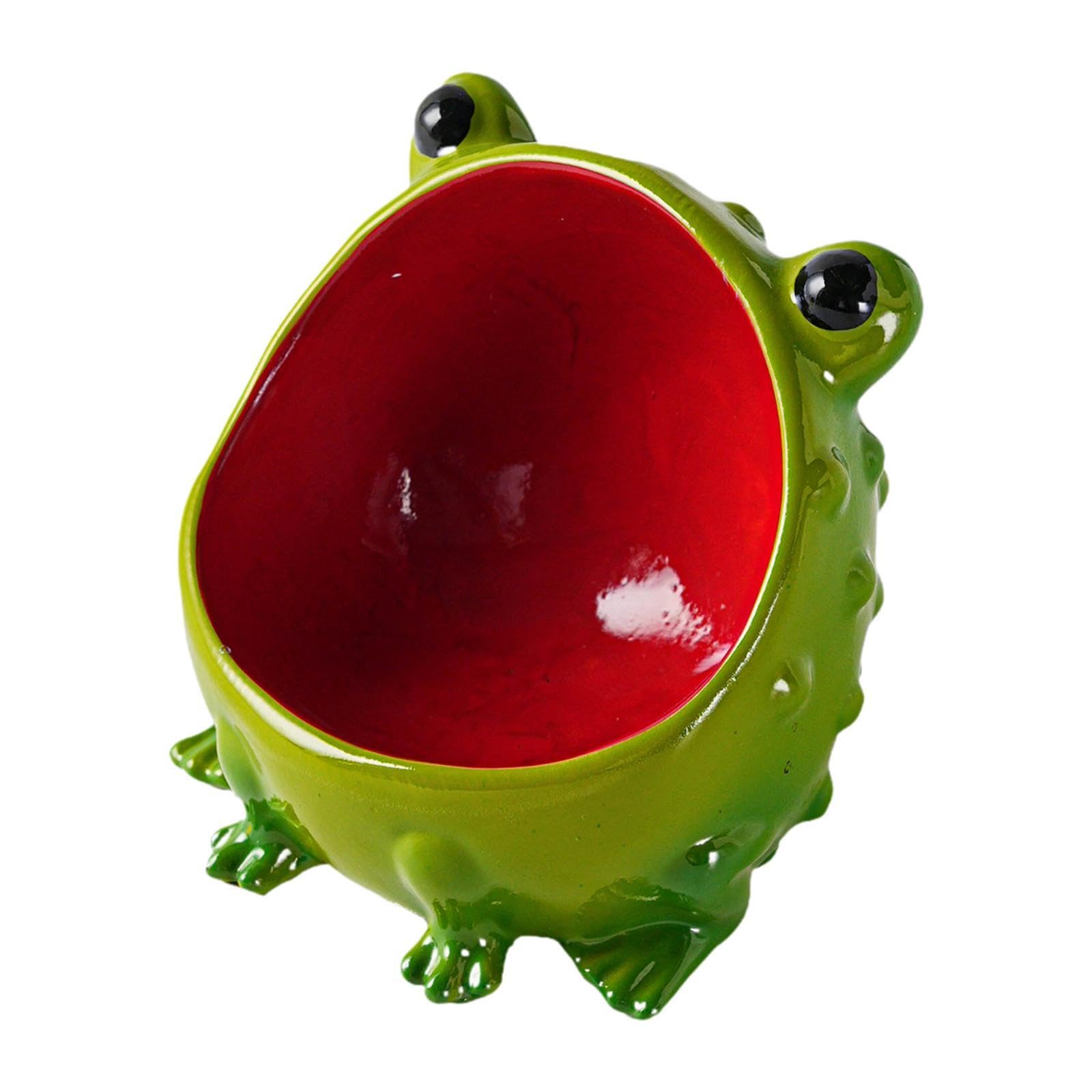 Tarro con forma de rana boca grande contenedor versátil elegante para baño