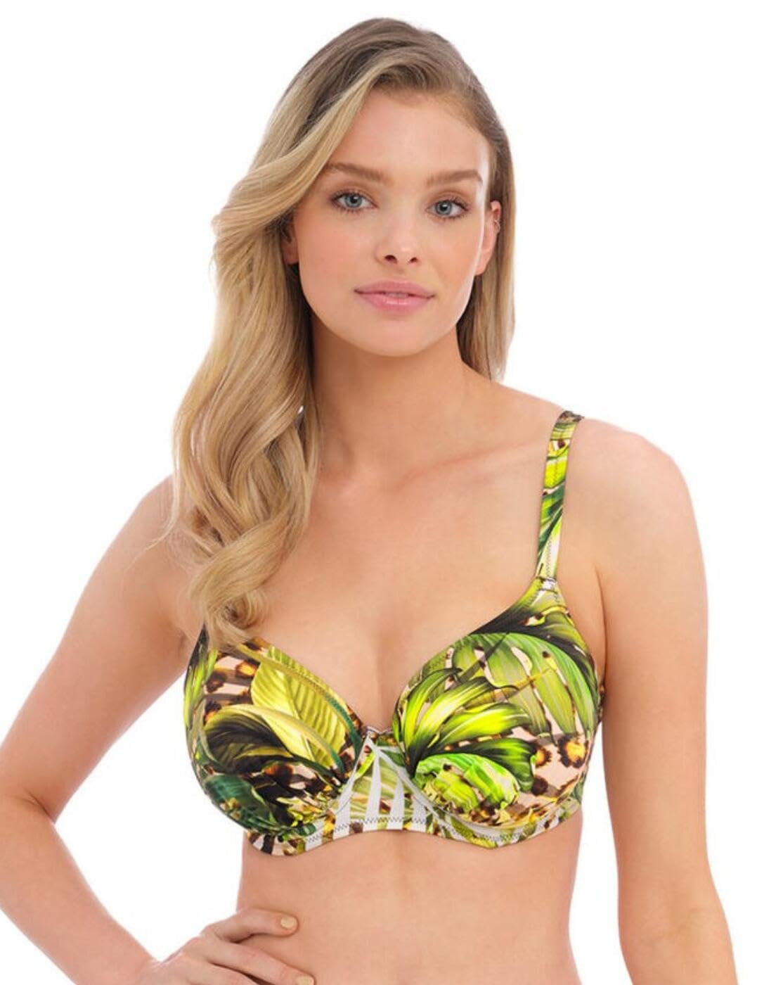 Fantasie Women's Multi Kabini Oasis Underwire Gathered Full Cup Bikini Top, 34D