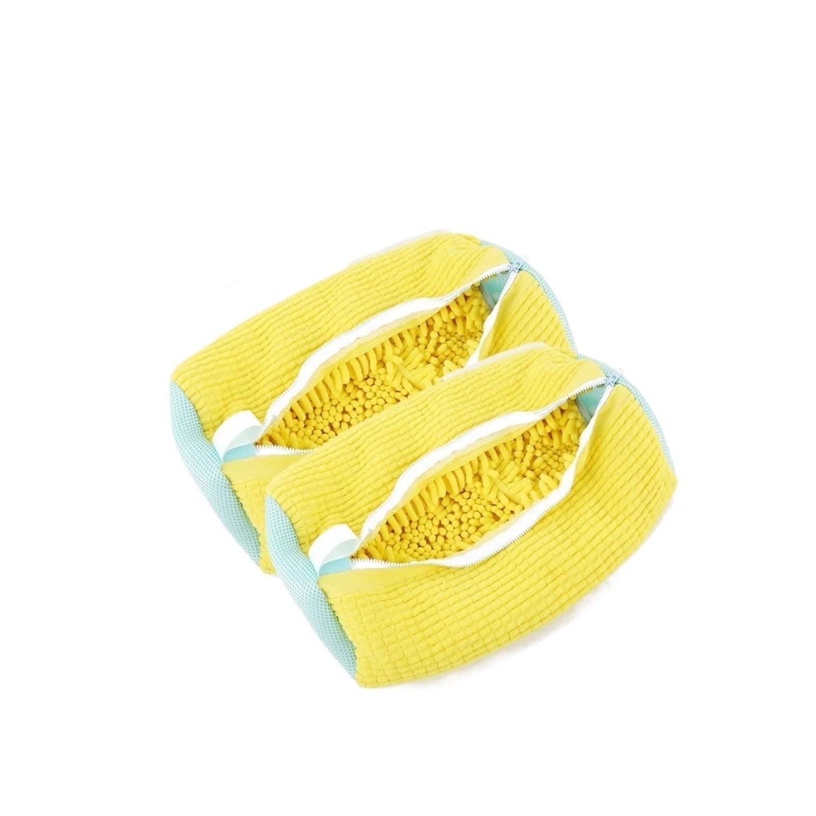 1/2 sacchetti protettivi per scarpe da bucato, in fibre di poliestere, per lavare le scarpe, accessori per lavanderia, colore giallo, 2 pezzi