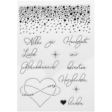 Hothap Hochzeit Wedding Gummi Ddurchsichtiger Klar Stempel Diy Collag Amazon De Kuche Haushalt Wohnen