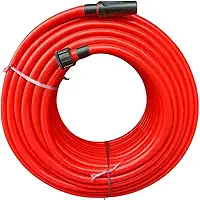 Mangueira Siliconada 15 Metros Alta Pressão, 2mm, 1/2 Polegadas, Laranja, para Lavar Carro, Casa e Quintal com esguicho rotativo e conector de torneira completa para o dia a dia