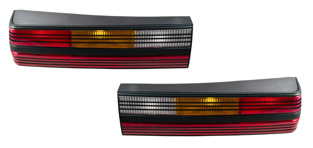 1984 Mustang SVO Black Complete Rear Taillights with Housings