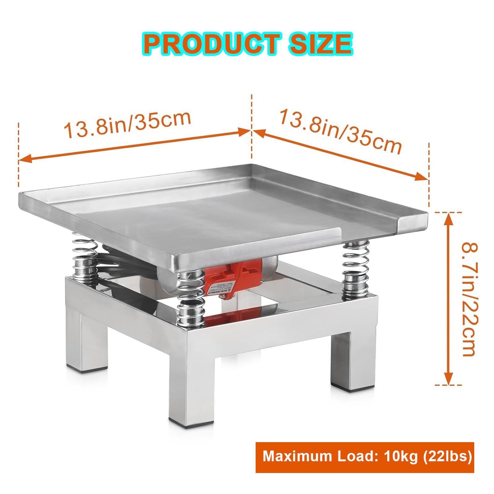 smafoseedding Oscillateur en plâtre, table vibrante en béton, avec 5 paires de gants givrés, fréquence de vibration : 3000-3600 fois/min, peut être utilisé pour vibrer le ciment, le gypse, la résine,