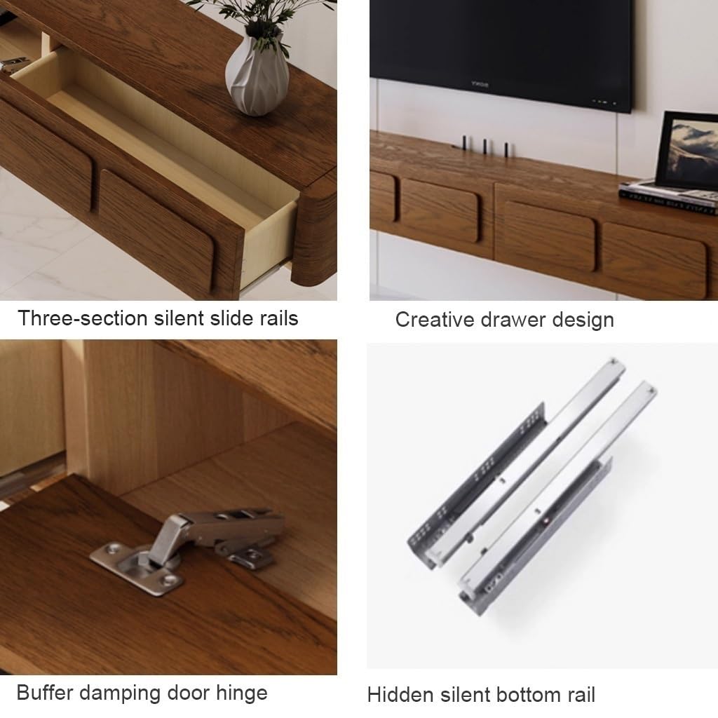 Mobile TV sospeso moderno da parete, 120228 cm, elegante mobile TV nero con ampio spazio per soggiorno, mobile galleggiante salvaspazio (120 x 24 x 18 cm)