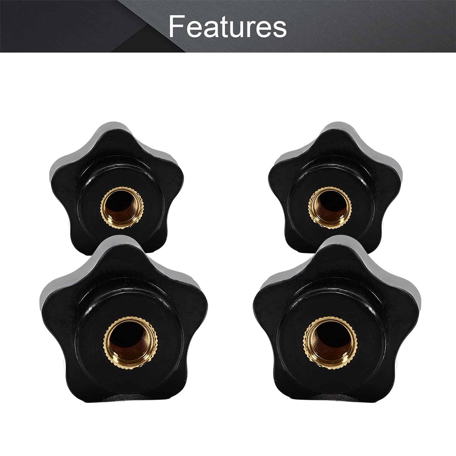 Manopole Bloccaggio M10 - Set 5 Pezzi In Ferro/ottone, Colore Nero - Foto 7